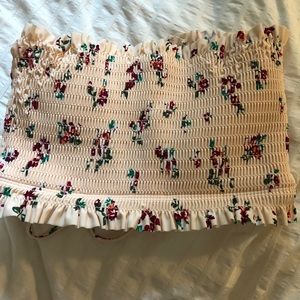 Large Lace-Back Bandeau Bikini Top